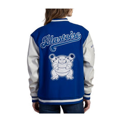 Blastoise Blue Baseball Varsity Jacket - Adult