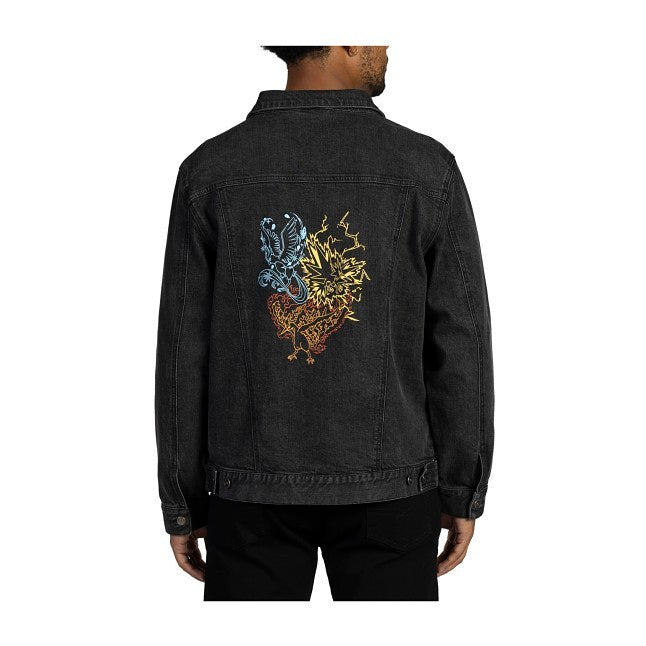 Articuno, Zapdos & Moltres Black Denim Jacket - Adult