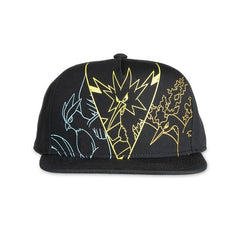 Articuno, Zapdos & Moltres Black Flat-Bill Hat (One Size-Adult)