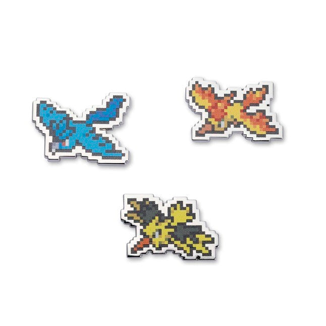 Articuno, Zapdos & Moltres Pokémon Pixel Pins (3-Pack)