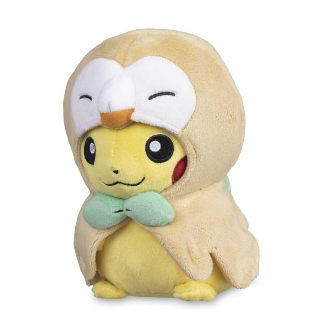 Rowlet Cape Pikachu Poké Plush - 7 In.