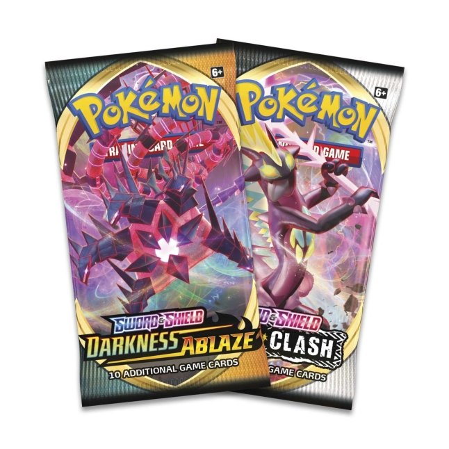 Pokémon TCG: Sword & Shield-Darkness Ablaze Booster Pack with Bonus Sword & Shield-Rebel Clash Booster Pack