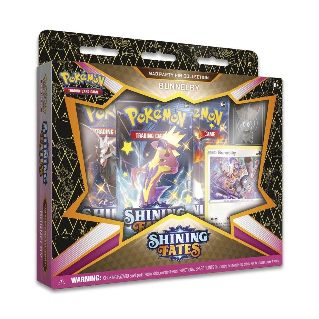 Pokémon TCG: Shining Fates Mad Party Pin Collection (Bunnelby)