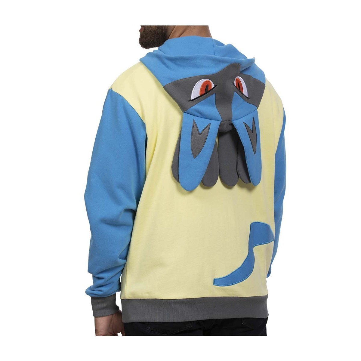 Lucario Themed French Terry Zip-Up Hoodie - Adult