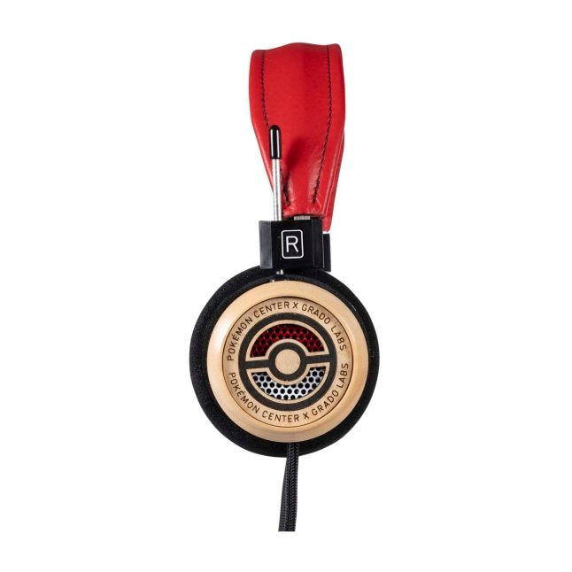 Pokémon Audio Collection: Pokémon Center × Grado Labs Poké Ball Headphones (Wood with Red Headband)