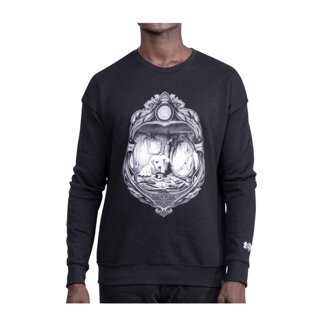Mimikyu Pokémon Center × Vic Lee: Pokémon Scary Stories Black Oversize Drop-Shoulder Crew Neck Sweatshirt - Adult