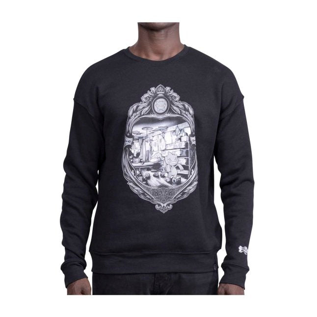 Banette Pokémon Center × Vic Lee: Pokémon Scary Stories Black Oversize Drop-Shoulder Crew Neck Sweatshirt - Adult