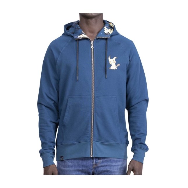 Mimikyu Pokémon Spooky Celebration Blue Zip-Up Hoodie - Adult