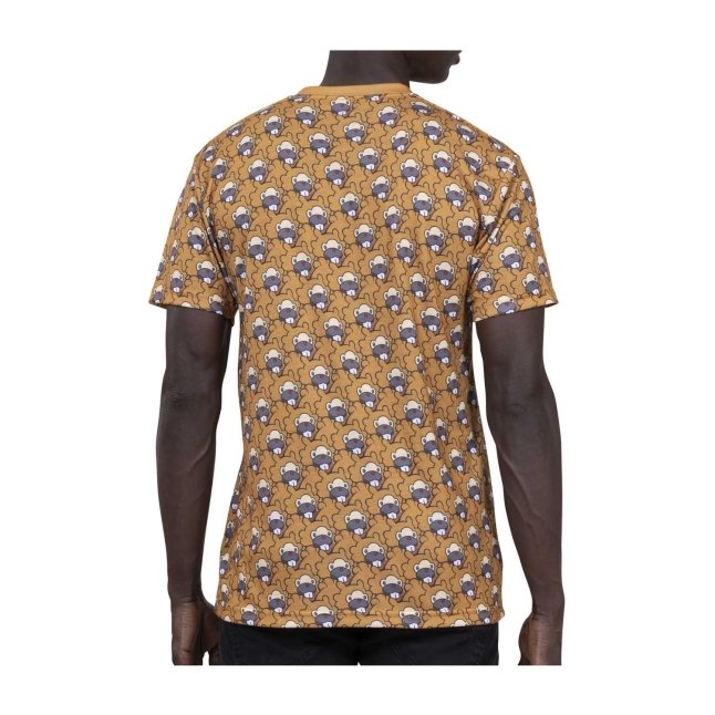 Bidoof & Pikachu Allover-Print Fitted Crew Neck T-Shirt - Adult