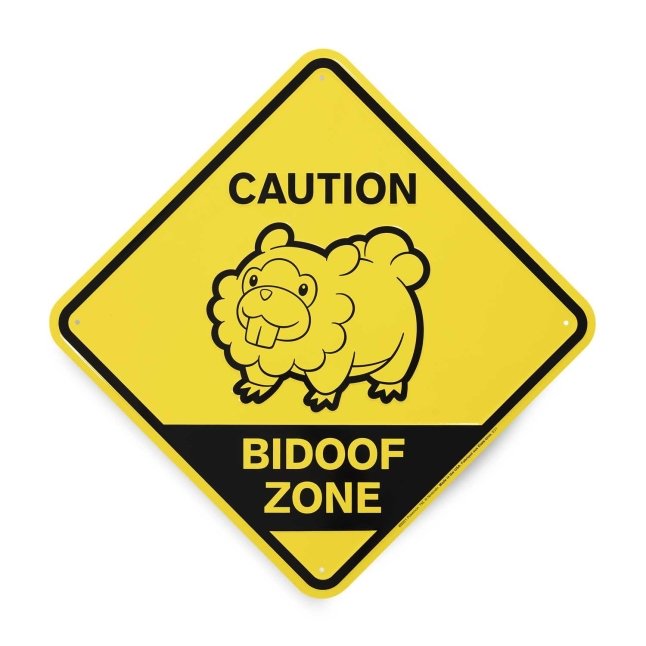 Bidoof Zone Tin Sign