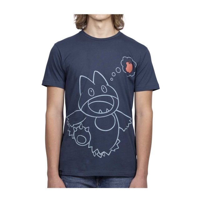 Munchlax Snack Time Navy Relaxed Fit Crew Neck T-Shirt - Adult