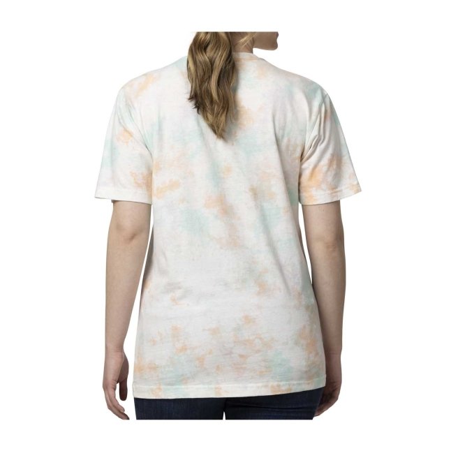 Articuno, Zapdos & Moltres Pokémon Take Flight Pink, Yellow & Blue Tie-Dye Relaxed Fit Crew Neck T-Shirt - Adult