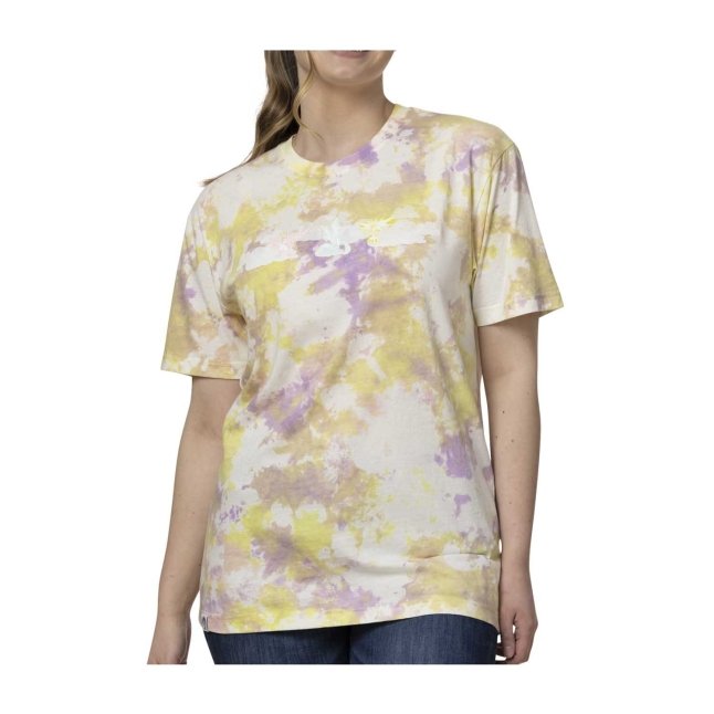 Articuno, Zapdos & Moltres Pokémon Take Flight Pink, Yellow & Purple Tie-Dye Relaxed Fit Crew Neck T-Shirt - Adult