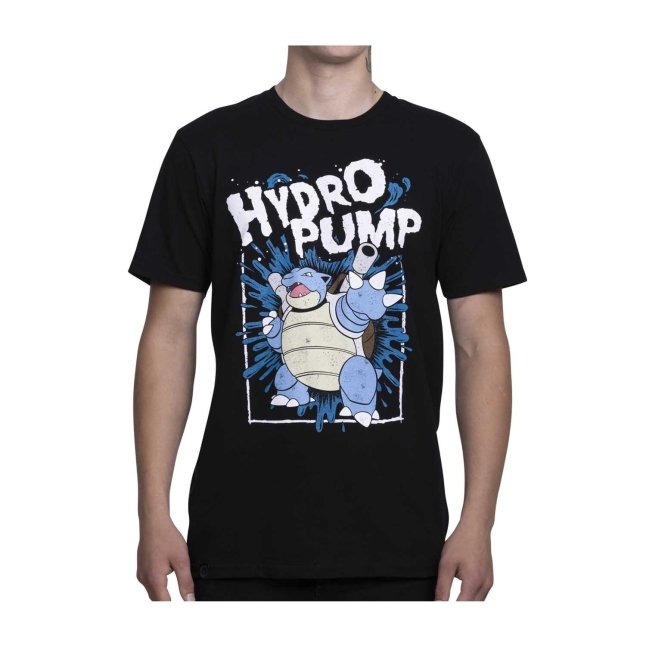 Blastoise Pokémon Greatest Hits Black Relaxed Fit Crew Neck T-Shirt - Adult