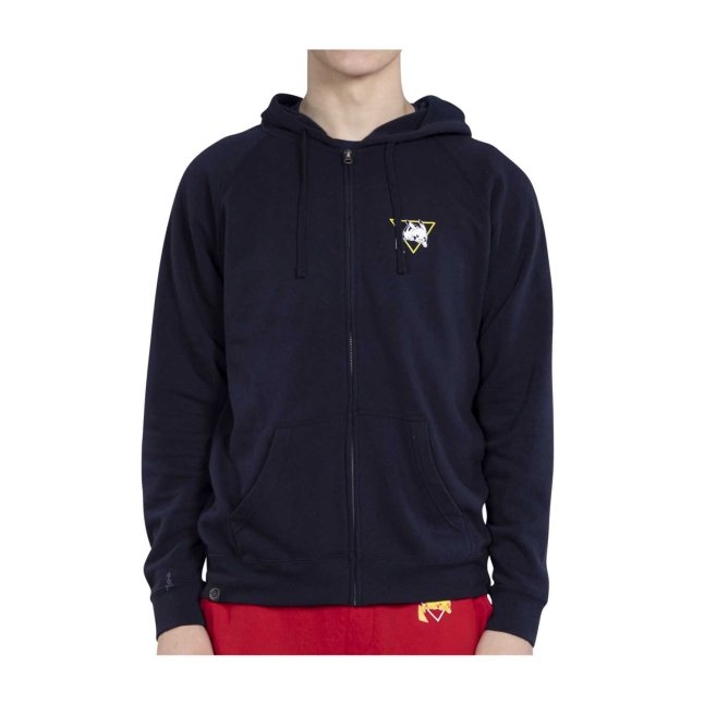 Pikachu Pokémon Active Blue Fitted Zip-Up Hoodie - Adult