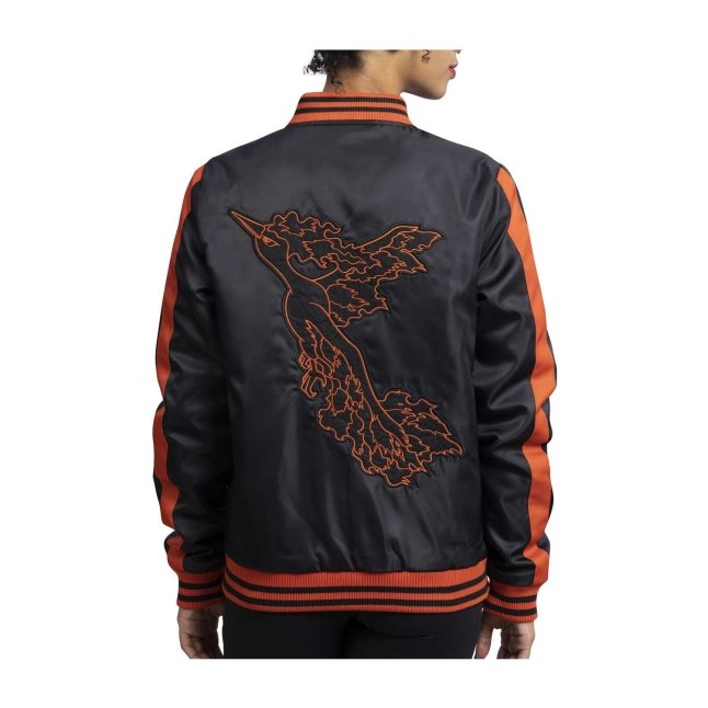 Moltres Pokémon Jackets Black Insulated Snap-Down Jacket - Adult