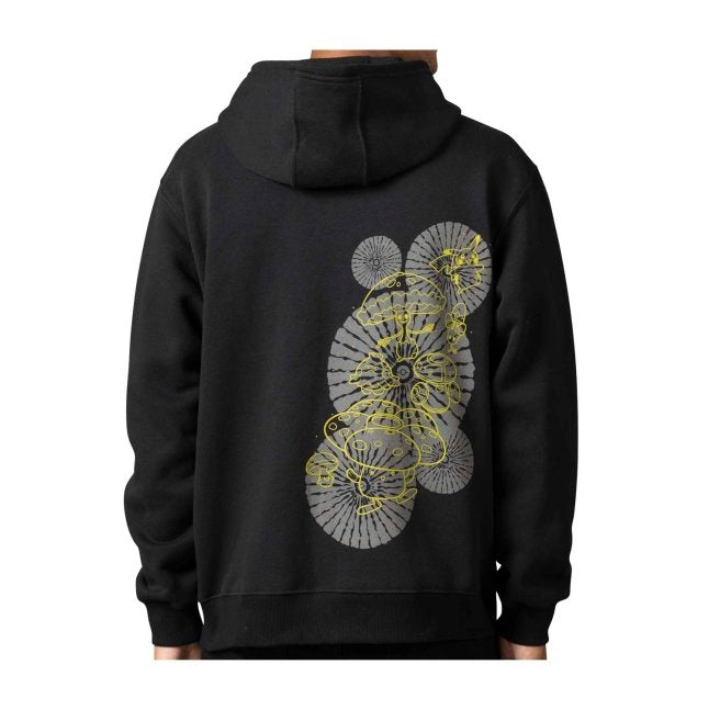 Pikachu, Shiinotic & Friends Pokémon Nature: Fall Black Relaxed Fit Zip-Up Hoodie - Adult