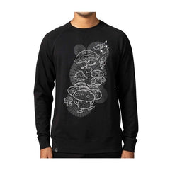 Pikachu, Shiinotic & Friends Pokémon Nature: Fall Black Crew Neck Sweatshirt - Adult