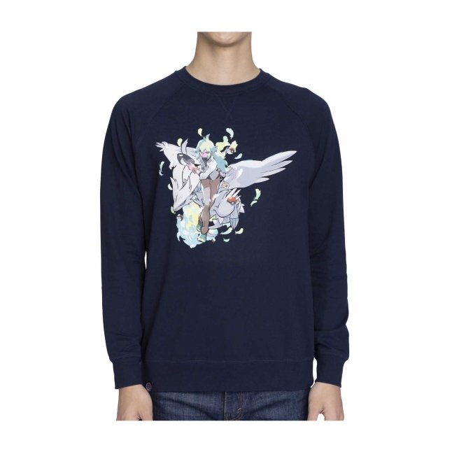 N Pokémon Trainers Midnight Navy French Terry Crew Neck Sweatshirt - Adult