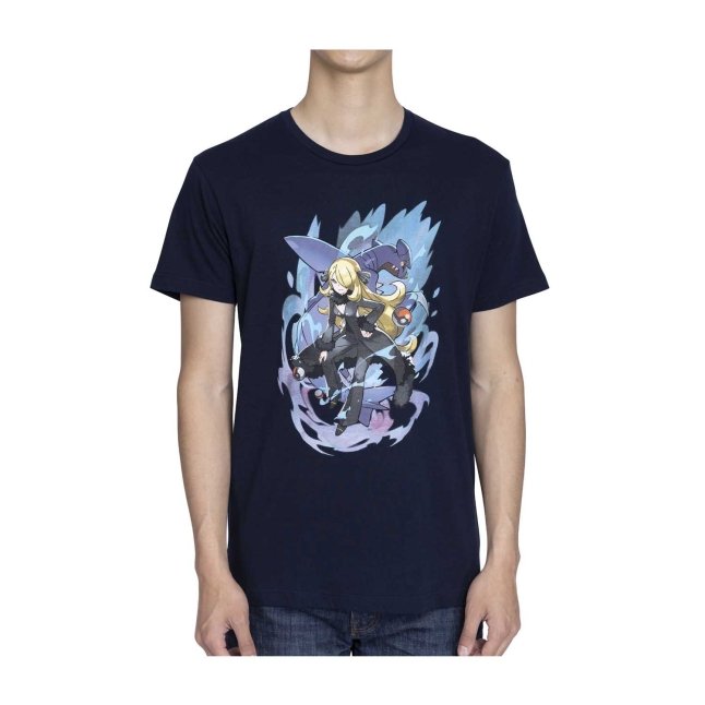 Cynthia Pokémon Trainers Navy Relaxed Fit Crew Neck T-Shirt - Adult