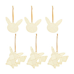 Pikachu Pokémon Winter Wonders Flat Brass Ornaments (6-Pack)