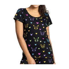 Pikachu & Yamper Electric Pals Black Relaxed Fit Scoop Neck T-Shirt - Women
