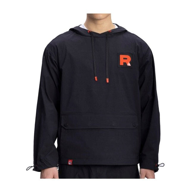 Team Rocket HQ Collection Black Pullover Anorak Jacket - Adult