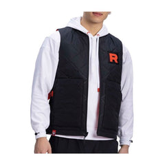 Team Rocket HQ Collection Black & Red Reversible Quilted Utility Vest - Adult