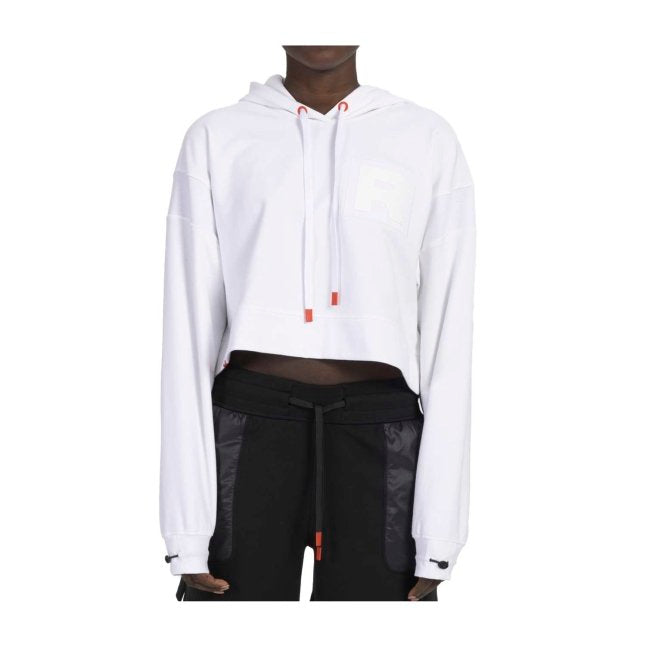 Team Rocket HQ Collection White Fleece Crop Hoodie - Adult