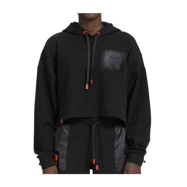 Team Rocket HQ Collection Black Fleece Crop Hoodie - Adult