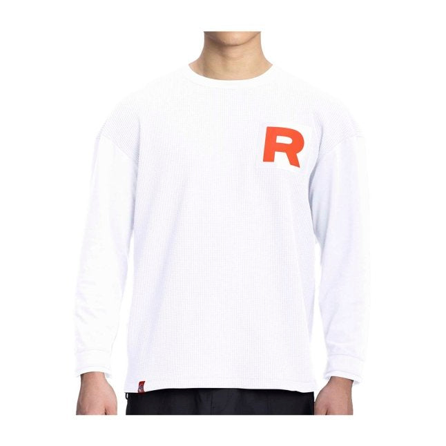 Team Rocket HQ Collection White Relaxed Fit Long-Sleeve T-Shirt - Adult