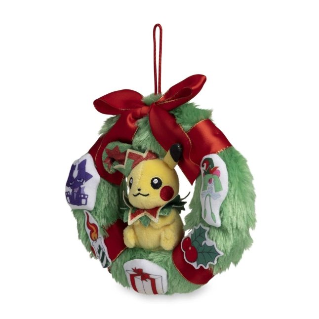 Pikachu Pokémon Holiday Workshop Wreath Plush - 6 ¾ In.