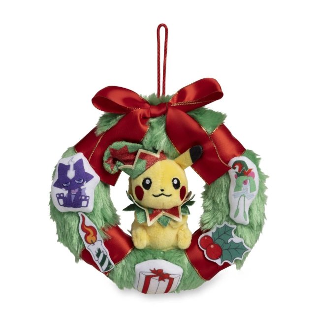 Pikachu Pokémon Holiday Workshop Wreath Plush - 6 ¾ In.