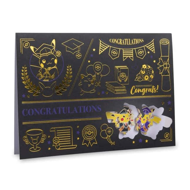 Graduation Pikachu Pokémon Pins & Greeting Card