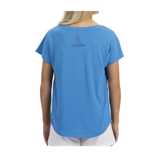 Pikachu & Slowpoke Pokémon Summer Days Blue Scoop Neck T-Shirt - Women