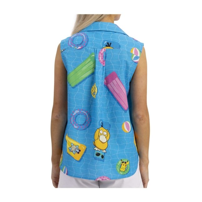 Pokémon Tropical Pikachu & Friends Pool Party Sleeveless Tropical Shirt - Women