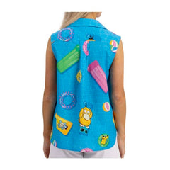 Pokémon Tropical Pikachu & Friends Pool Party Sleeveless Tropical Shirt - Women