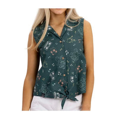 Pokémon Tropical Pikachu, Jigglypuff & Ludicolo Party Sleeveless Tropical Shirt - Women