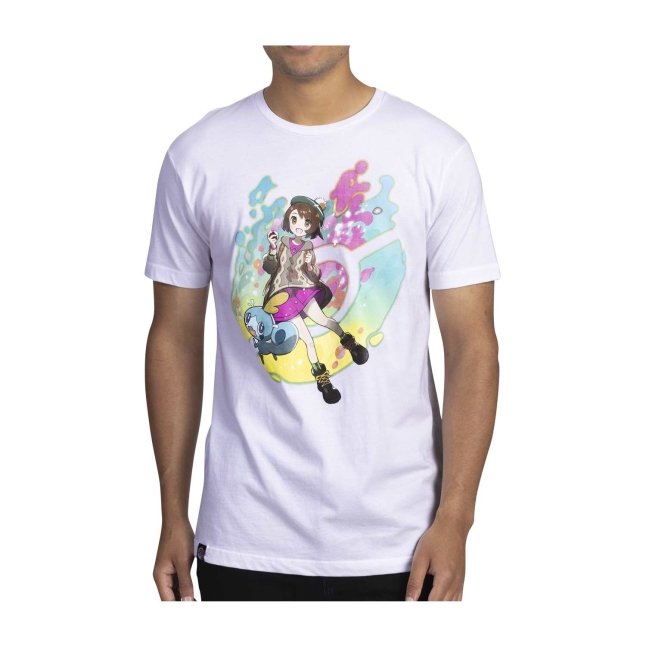 Gloria Pokémon Trainers White Relaxed Fit Crew Neck T-Shirt - Adult