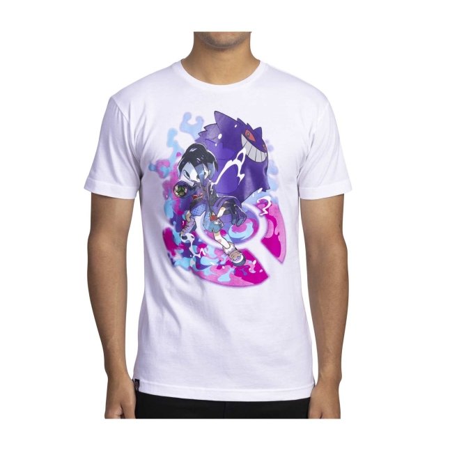 Allister Pokémon Trainers White Relaxed Fit Crew Neck T-Shirt - Adult