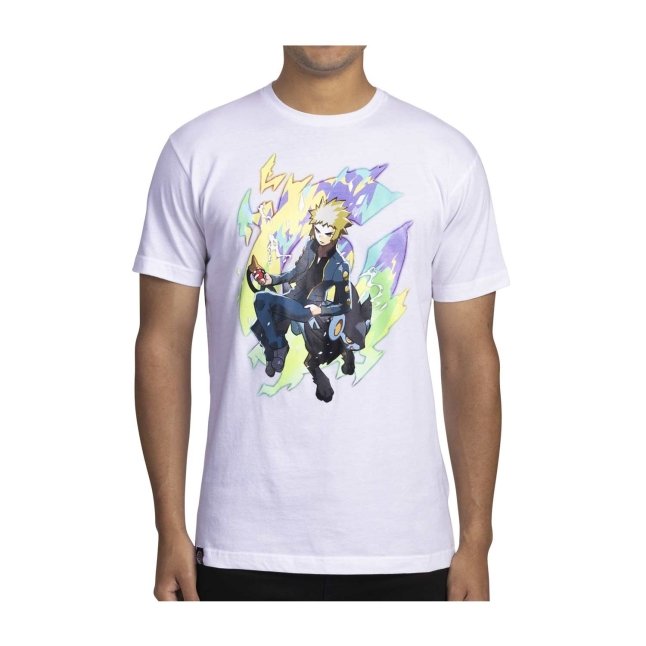 Volkner Pokémon Trainers White Relaxed Fit Crew Neck T-Shirt - Adult