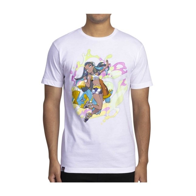 Nessa Pokémon Trainers White Relaxed Fit Crew Neck T-Shirt - Adult