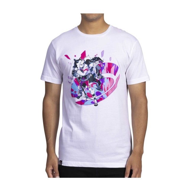 Piers Pokémon Trainers White Relaxed Fit Crew Neck T-Shirt - Adult