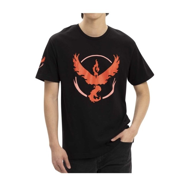 Pokémon GO Teams: Team Valor Black Relaxed Fit Crew Neck T-Shirt - Adult