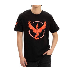 Pokémon GO Teams: Team Valor Black Relaxed Fit Crew Neck T-Shirt - Adult