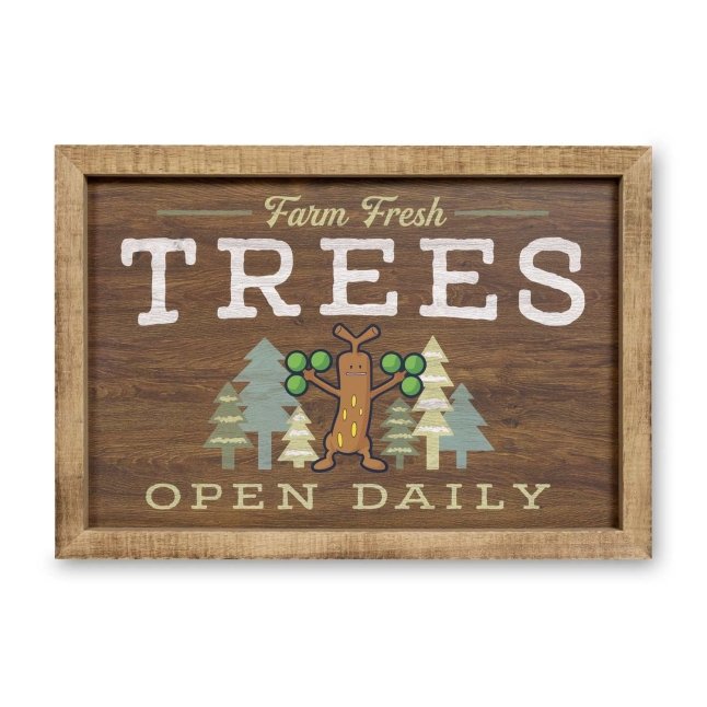 Sudowoodo Farm Fresh Trees Pokémon Winter Wonders Wood Sign