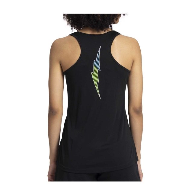Pikachu Neon Pokémon Active Black, Green & Blue Performance Tank Top - Women