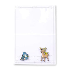 Pikachu, Stantler & Munchlax Pokémon Winter Wonders Pokémon Pins & Greeting Card