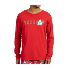 Snorlax Restful in Red Long-Sleeve T-Shirt - Men