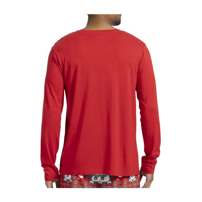 Snorlax Restful in Red Long-Sleeve T-Shirt - Men